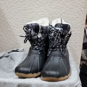 Women's Black Lace Up Boots